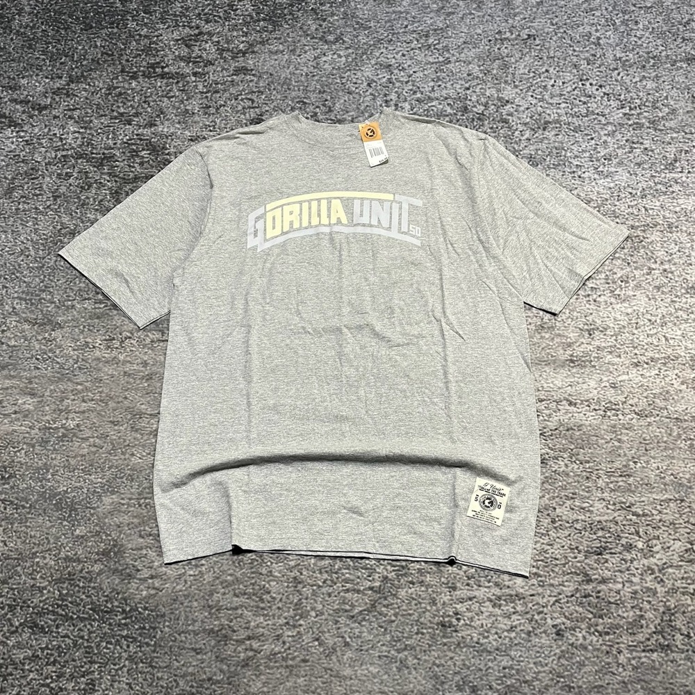 NWT G Unit T Shirt Gorilla Unit Mens Large Gray‎ Oversized Spell Out Vintage Y2K